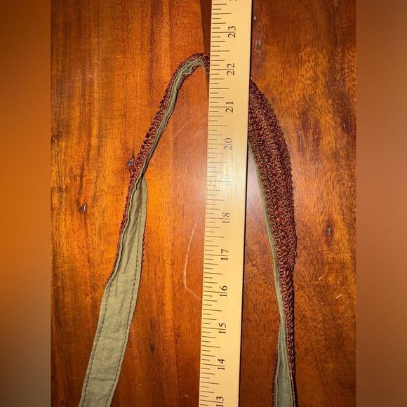 NEW BROWN hobo cloth bag with mirror and detailed trim - Picture 6 of 12